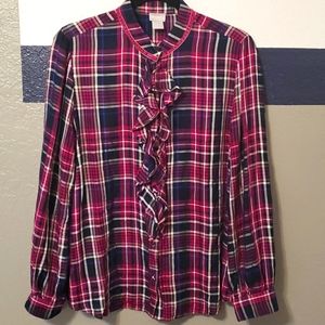 Chico's Plaid Blouse